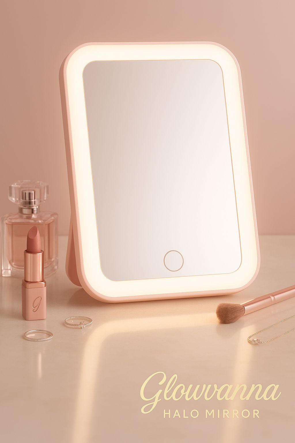 Glowvanna Halo Mirror™ (White).
