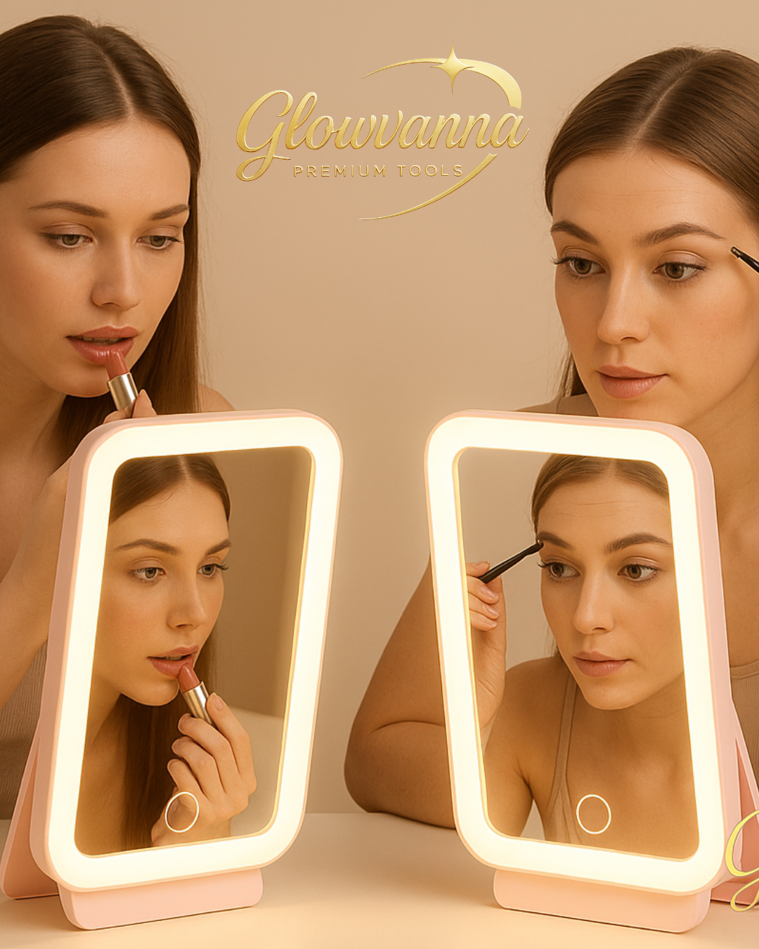 Glowvanna Halo Mirror™ (White).